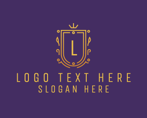 Event Organizer - Minimalist Royal Shield logo design