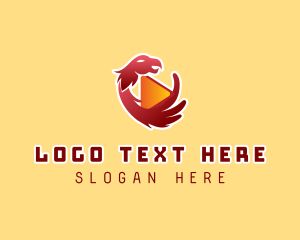 Vlogger - Eagle Play Button logo design