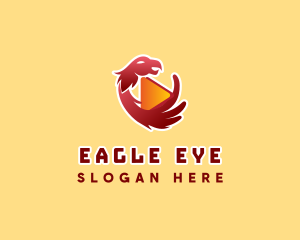 Eagle Play Button logo design