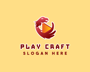 Eagle Play Button logo design