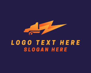 Orange - Express Trucking Bolt logo design