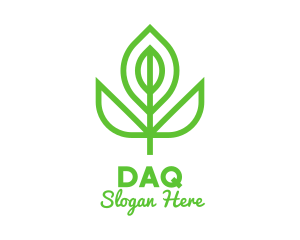 Environmental - Green Monoline Flower Bud logo design