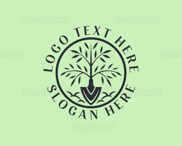 Landscaper Lawn Shovel Logo