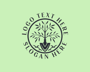 Landscaper Lawn Shovel Logo