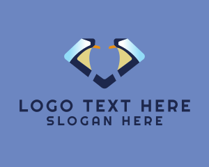 Lux - Penguin Diamond Letter V logo design
