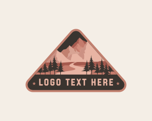 Destination - Mountain Travel Outdoor logo design