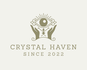 Mystical Eye Hands Oracle logo design