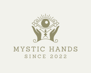 Mystical Eye Hands Oracle logo design