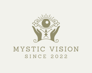 Mystical Eye Hands Oracle logo design