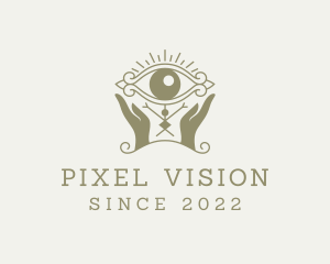 Mystical Eye Hands Oracle logo design