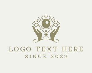 Visionary - Mystical Eye Hands Oracle logo design