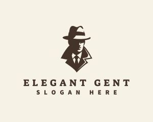 Mysterious Gentleman Detective logo design