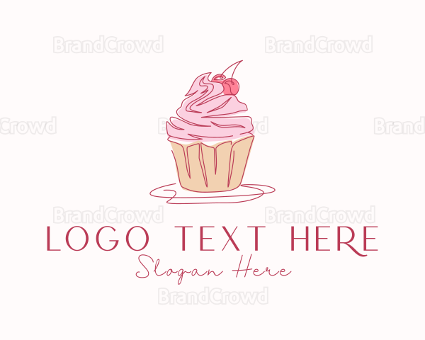 Cupcake Pastry Dessert Logo