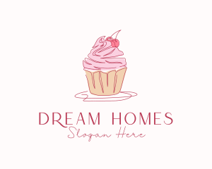 Cupcake Pastry Dessert Logo