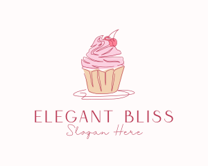 Cupcake Pastry Dessert Logo