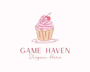 Cupcake Pastry Dessert Logo