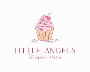 Cupcake Pastry Dessert Logo