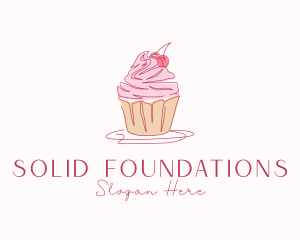 Cupcake Pastry Dessert Logo