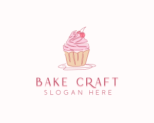 Cupcake Pastry Dessert logo design