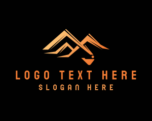 Digger - Orange Excavator Machinery logo design