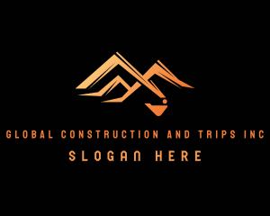Orange Excavator Machinery Logo