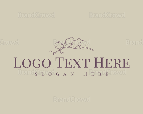 Minimalist Flower Wordmark Logo
