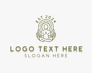 Yogi - Leaf Healing Meditation logo design