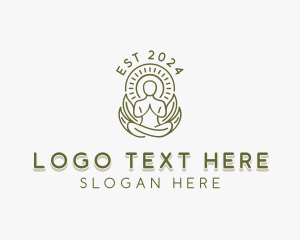 Holistic - Leaf Healing Meditation logo design