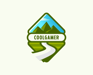 Peak - Mountain Valley Camping Travel logo design