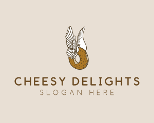 Winged Donut Bakery logo design