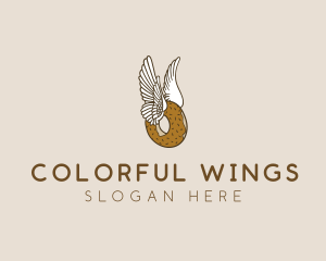 Winged Donut Bakery logo design