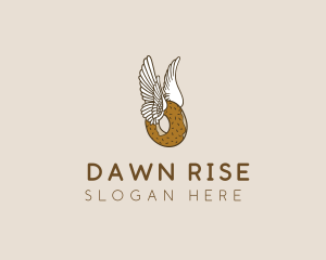 Winged Donut Bakery logo design