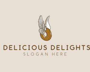 Winged Donut Bakery logo design