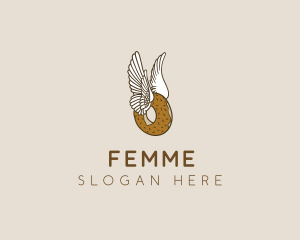 Winged Donut Bakery logo design