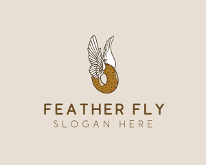 Winged Donut Bakery logo design