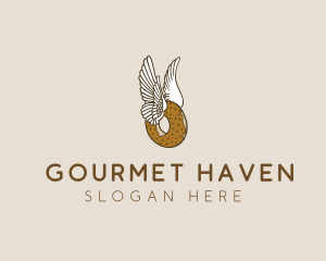 Winged Donut Bakery logo design