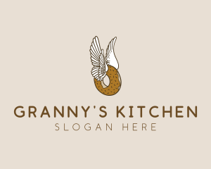 Winged Donut Bakery logo design