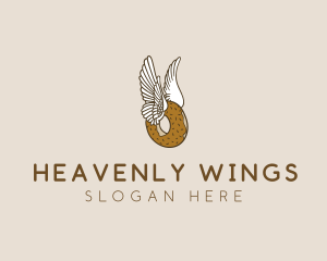 Winged Donut Bakery logo design