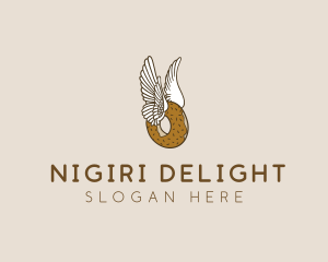 Winged Donut Bakery logo design