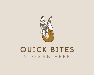 Winged Donut Bakery logo design