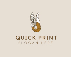 Winged Donut Bakery logo design