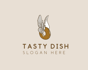 Winged Donut Bakery logo design