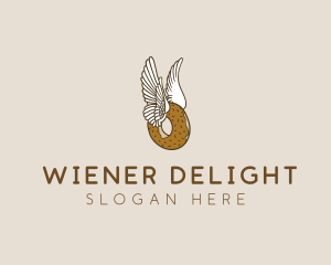 Winged Donut Bakery logo design