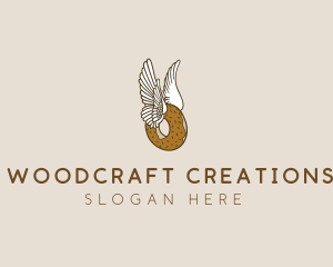 Winged Donut Bakery logo design