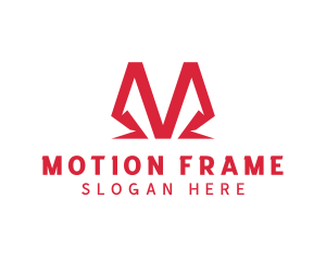 Polygon M Stroke logo design