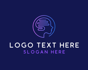 Psychology - Digital Brain Technology logo design