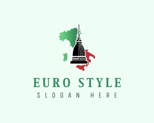 Italy Architectural Tower logo design