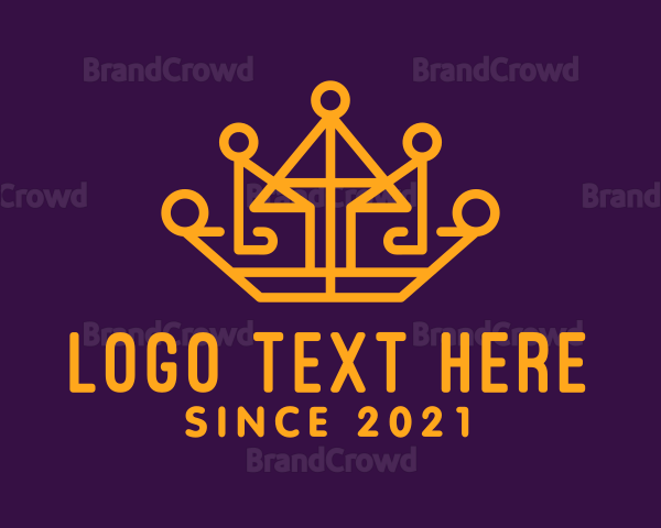 Gold Crown Headdress Logo