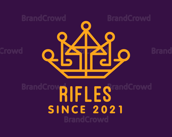 Gold Crown Headdress Logo