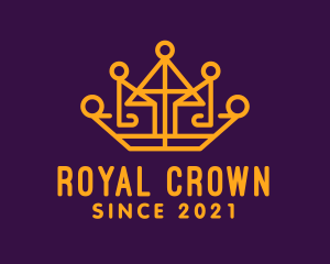 Gold Crown Headdress  logo design